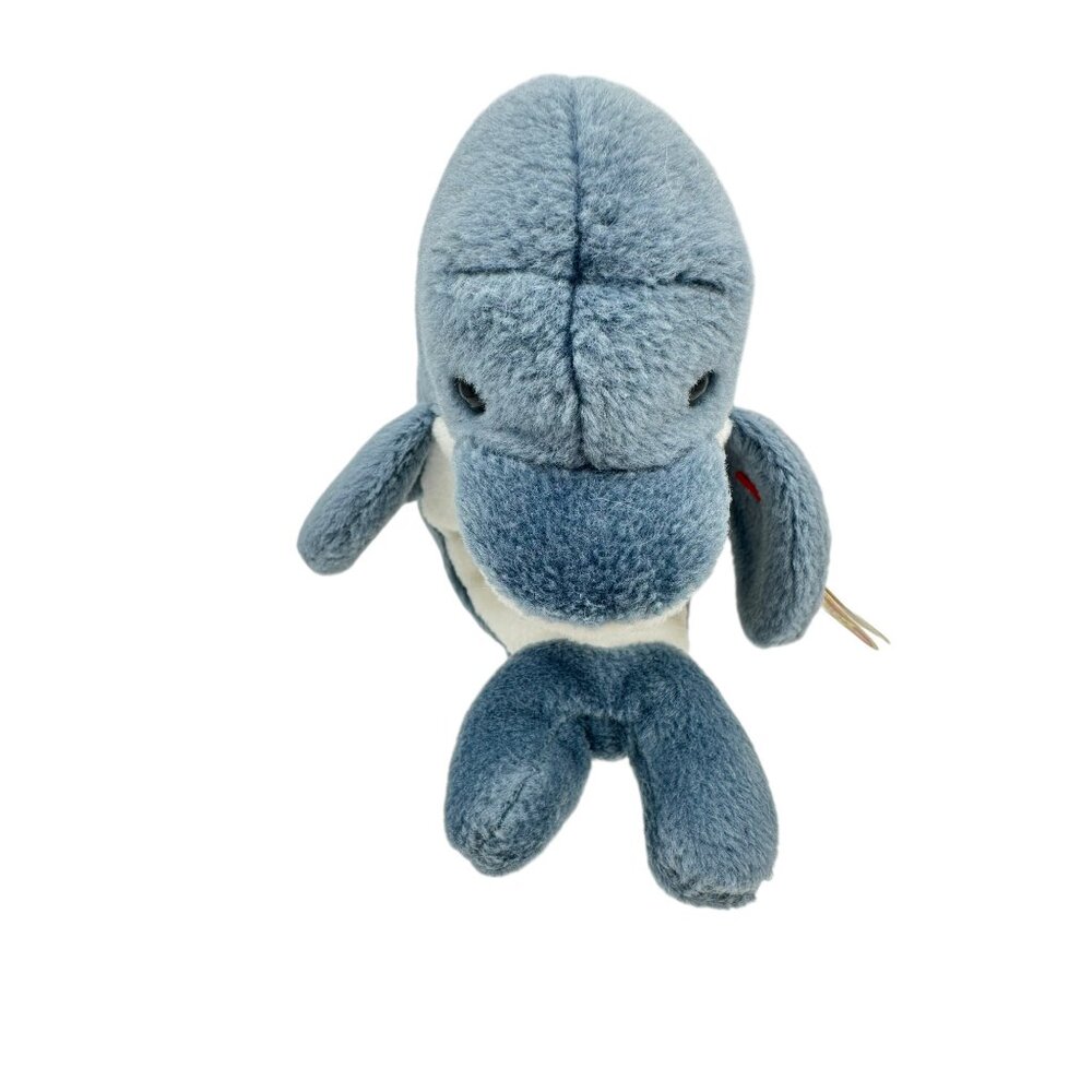 Ty Beanie Baby 1996 Dolphin Echo Plush Toy Polyester Collectible Blue Gray